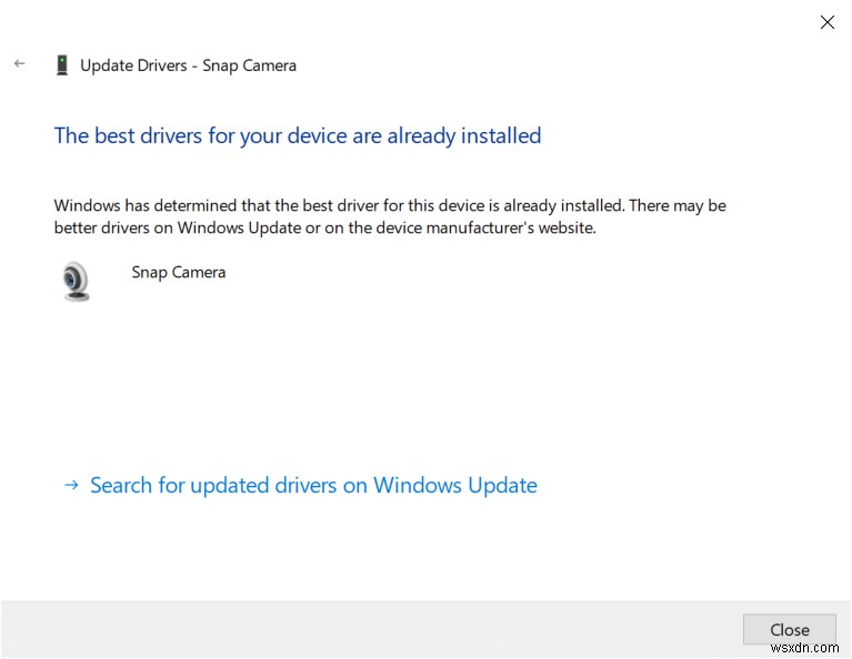 স্ন্যাপ ক্যামেরা কোন উপলব্ধ ক্যামেরা ইনপুট ত্রুটি ঠিক করুন