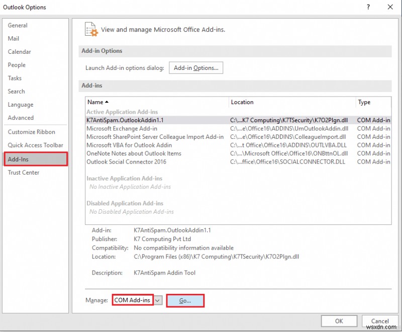 แก้ไข Outlook เปิดเฉพาะในเซฟโหมดใน Windows 10 