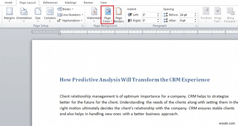 วิธีเปลี่ยนสีพื้นหลังใน Microsoft Word 