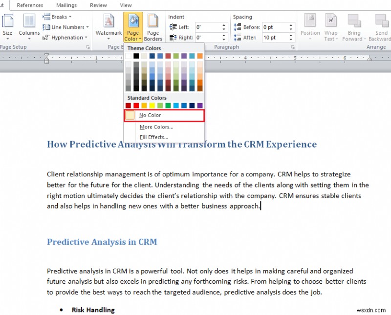 วิธีเปลี่ยนสีพื้นหลังใน Microsoft Word 