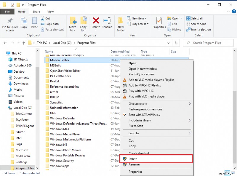 Mozilla Firefox Windows 10 এ XPCOM ত্রুটি লোড করতে পারেনি ঠিক করুন