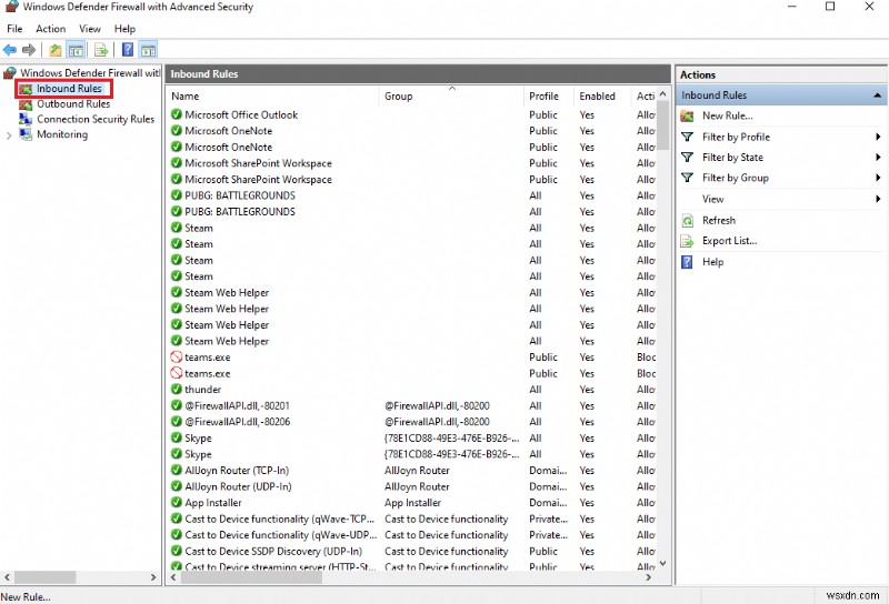 विंडोज फ़ायरवॉल नियम कैसे जोड़ें 
