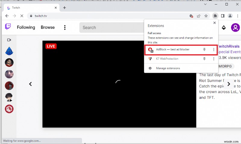 แก้ไข Twitch ไม่สามารถเชื่อมต่อกับแชทได้ 