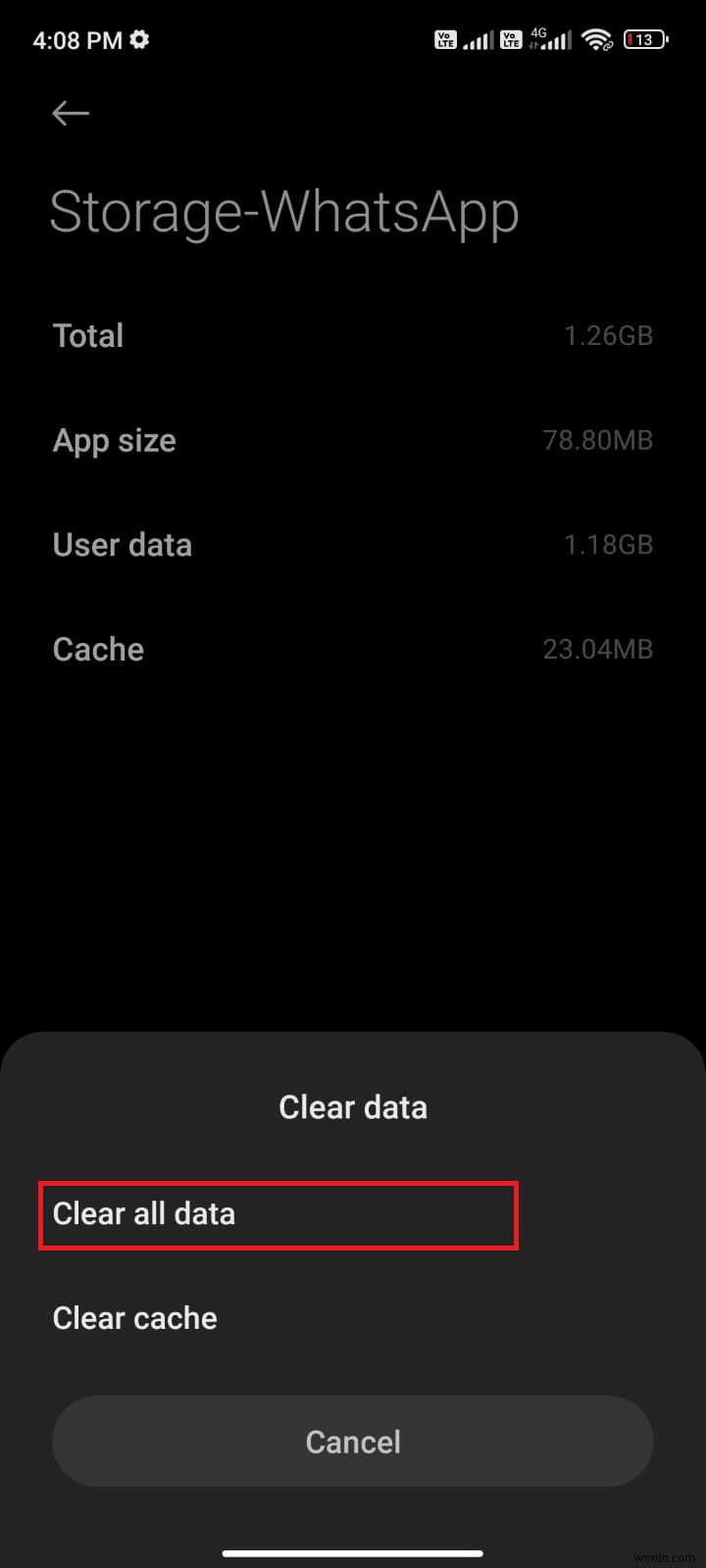 แก้ไข WhatsApp ทำให้หยุดทำงานบน Android
