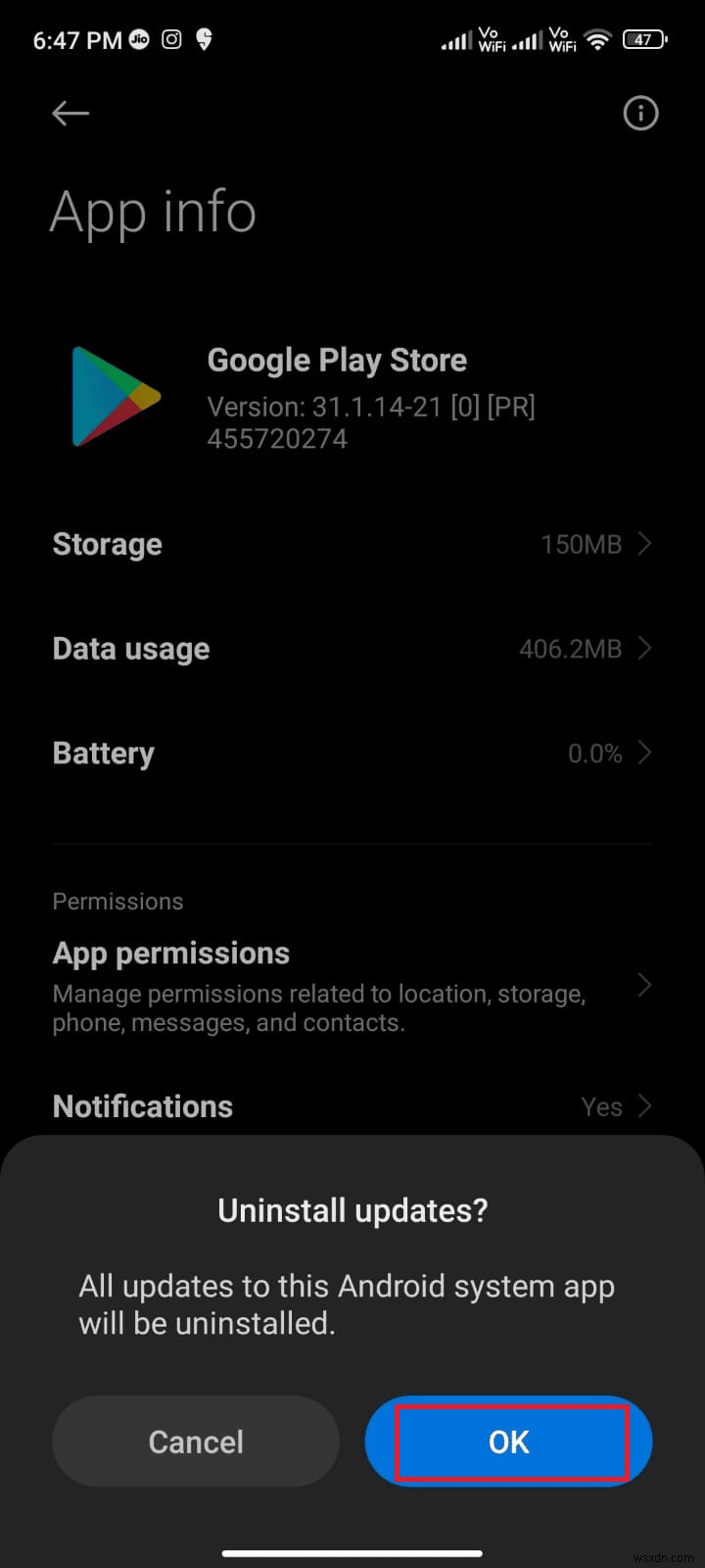 แก้ไขข้อผิดพลาด Google Play Store ในการตรวจสอบการอัปเดต