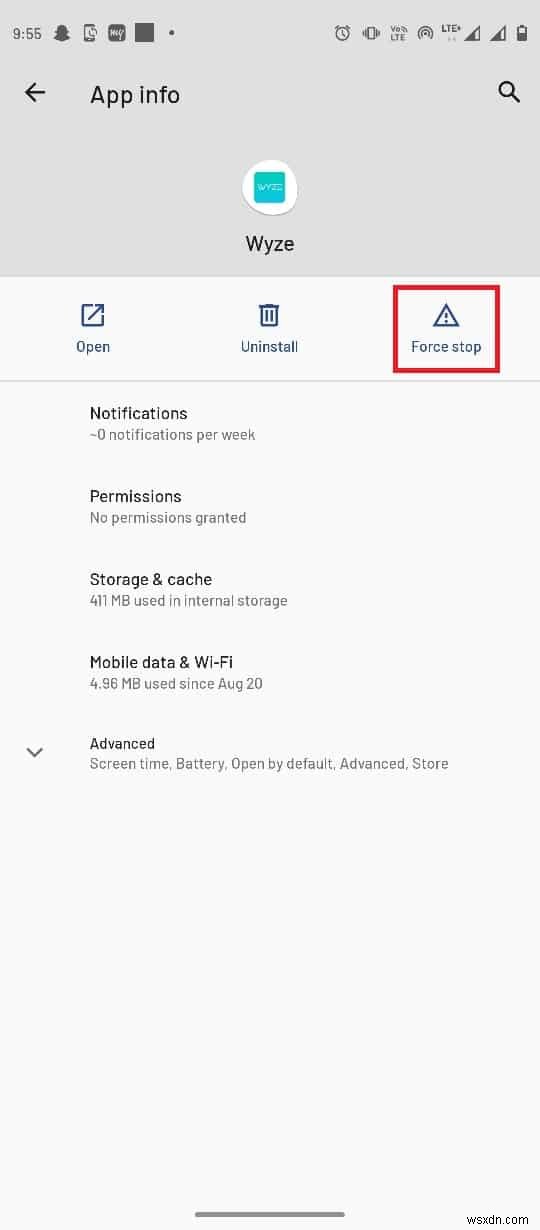 แก้ไขข้อผิดพลาด Wyze 07 บน Android 