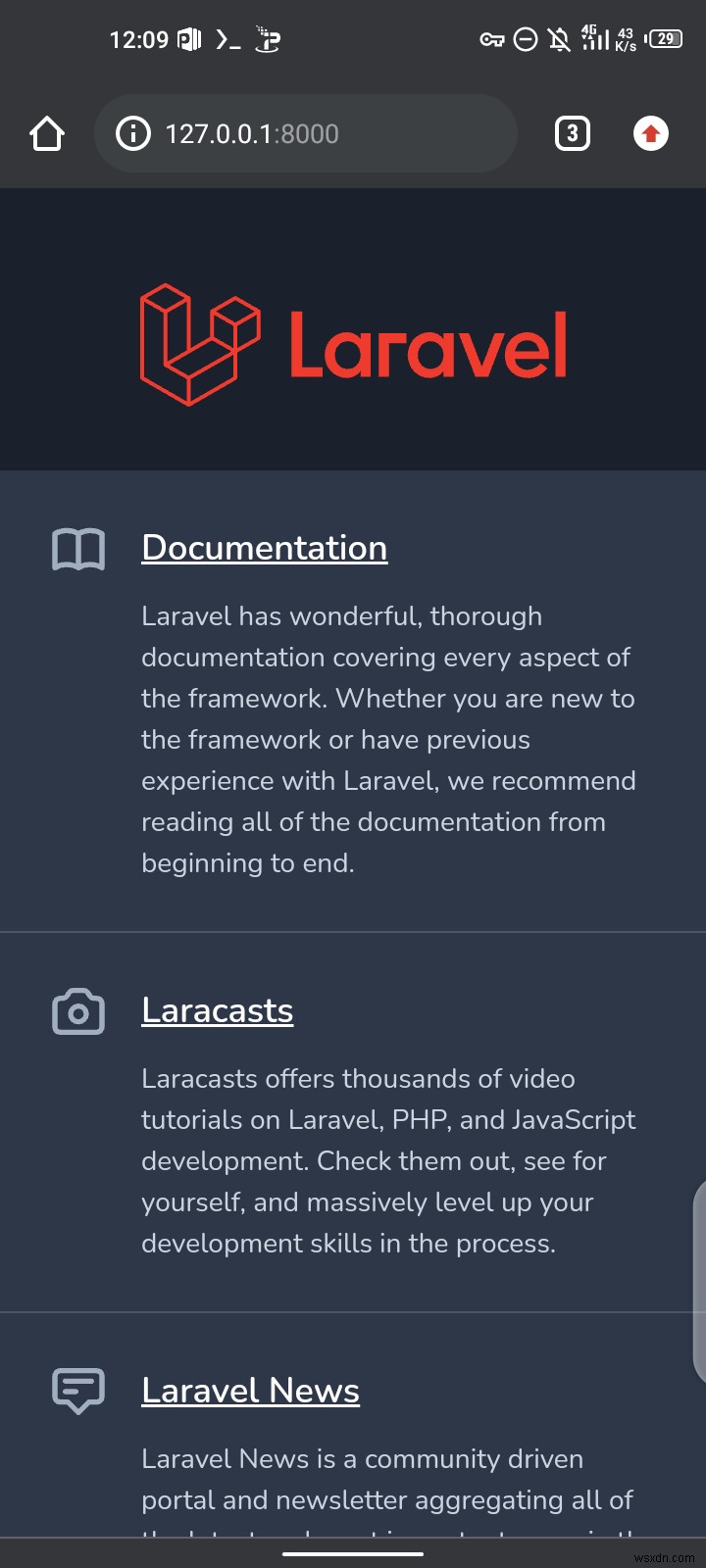 Cách thiết lập Laravel 8 trên điện thoại Android của bạn 