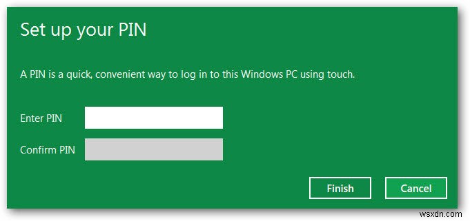 Cách thiết lập đăng nhập mã PIN trong Windows 8
