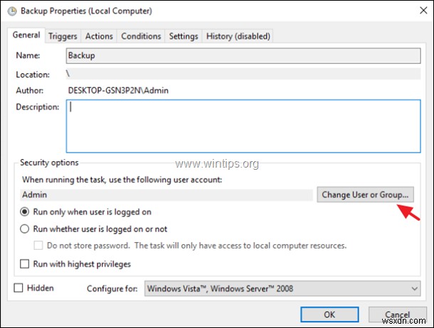 किसी शेड्यूल किए गए कार्य को पृष्ठभूमि में या अग्रभूमि में कैसे चलाएं।