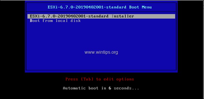 วิธีการติดตั้ง vSphere ESXi 6.7 บน VMware Workstation 15.