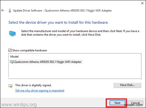 แก้ไข:เชื่อมต่อ Wi-Fi แต่ไม่มีอินเทอร์เน็ตใน Windows 10 (แก้ไขแล้ว)