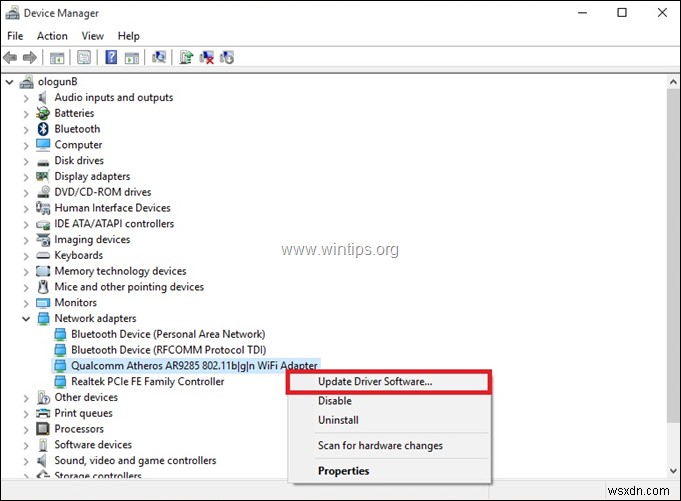 แก้ไข:เชื่อมต่อ Wi-Fi แต่ไม่มีอินเทอร์เน็ตใน Windows 10 (แก้ไขแล้ว)