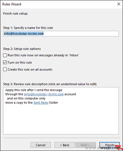 कैसे बदलें कि Outlook 2016/2019 में IMAP खाते के लिए भेजे गए ईमेल कहाँ संग्रहीत हैं।