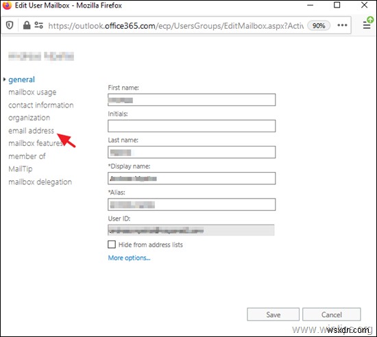 วิธีการเพิ่มนามแฝงอีเมลใน Office365