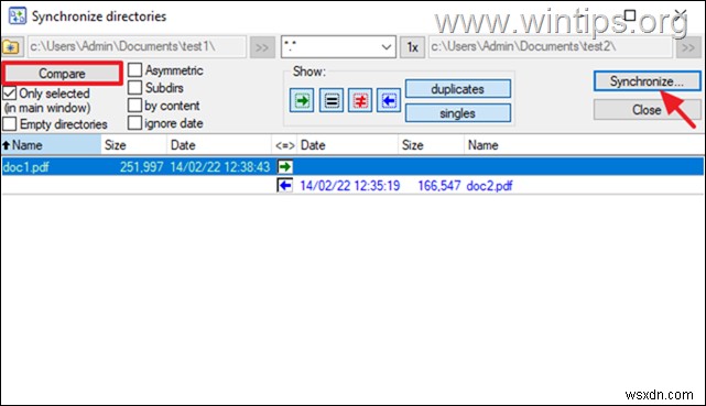 विंडोज 10 में फोल्डर और फाइलों की तुलना कैसे करें। 