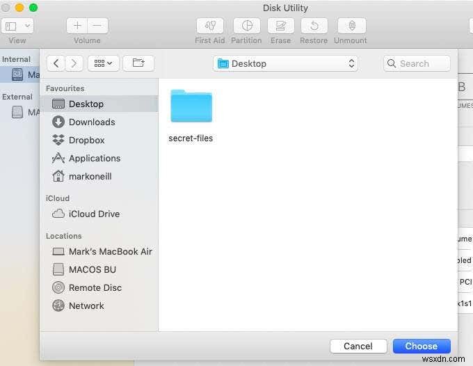 วิธีเข้ารหัสโฟลเดอร์ใน MacOS โดยใช้ยูทิลิตี้ดิสก์