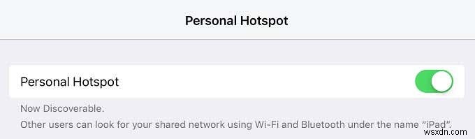 ใช้อุปกรณ์ iOS ของคุณเป็นโมเด็มแบบมีสาย