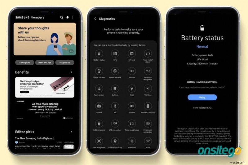 सैमसंग सदस्य ऐप का उपयोग करके सैमसंग फोन पर समस्याओं का निदान और समाधान कैसे करें