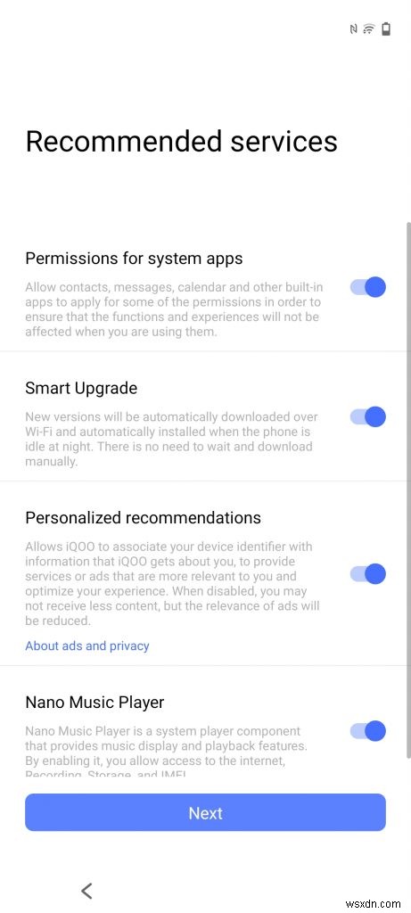 วิธีตั้งค่าสมาร์ทโฟน iQOO ของคุณ:ดำเนินการให้เสร็จสิ้น