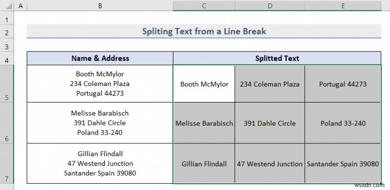 การแยกข้อความใน Excel (8 แอปพลิเคชั่นที่มีประโยชน์) 