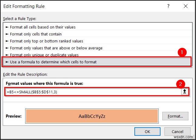 การจัดรูปแบบตามเงื่อนไขด้วยสูตรใน Excel