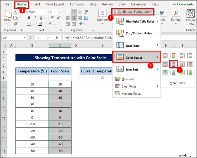 การจัดรูปแบบตามเงื่อนไขด้วยสูตรใน Excel