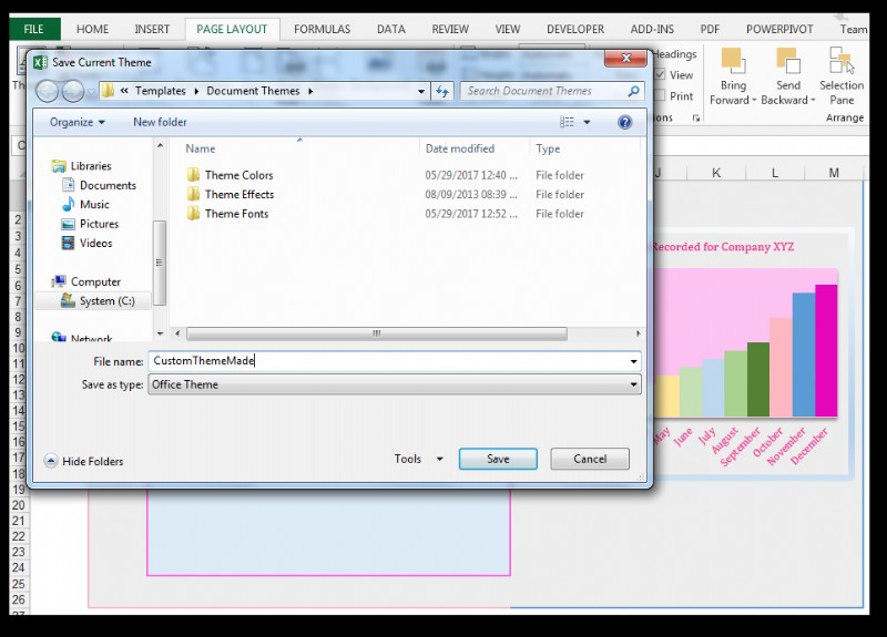 วิธีการปรับเปลี่ยนสีของธีม แบบอักษร &เอฟเฟกต์ &สร้างธีม Excel ที่กำหนดเอง