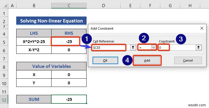 การแก้สมการใน Excel (5 ตัวอย่างที่มีประโยชน์)