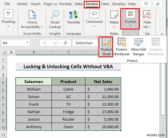วิธีการล็อกและปลดล็อกเซลล์ใน Excel โดยใช้ VBA