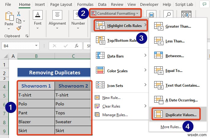 एक्सेल में दो कॉलम या सूचियों की तुलना कैसे करें (4 उपयुक्त तरीके)