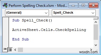 Excel में एक्टिव वर्कशीट पर स्पेलिंग चेक कैसे करें