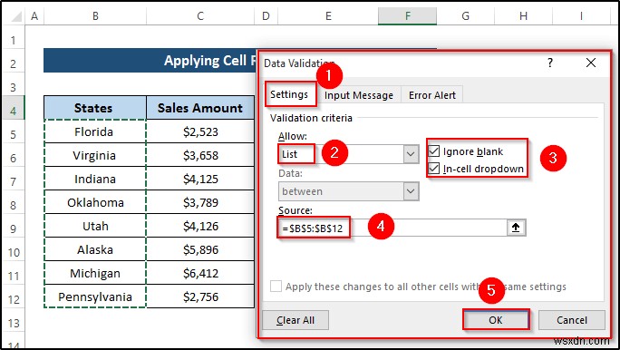 การตรวจสอบข้อมูลตามเซลล์อื่นใน Excel (4 ตัวอย่าง)
