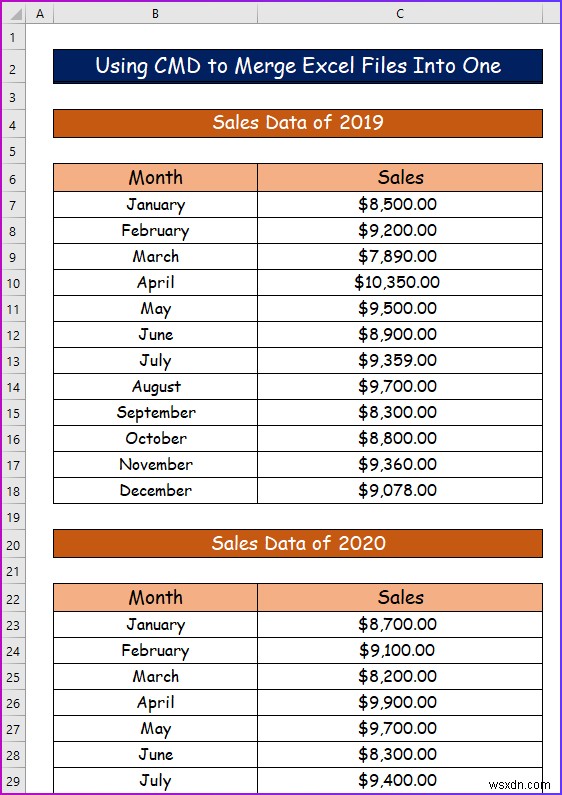 วิธีการผสานเวิร์กชีต Excel โดยไม่ต้องคัดลอกและวาง