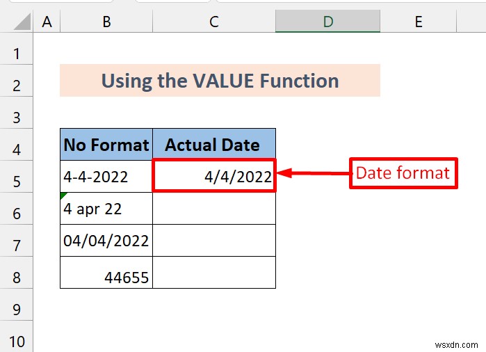 วิธีการแปลงรูปแบบทั่วไปเป็นวันที่ใน Excel (7 วิธี)