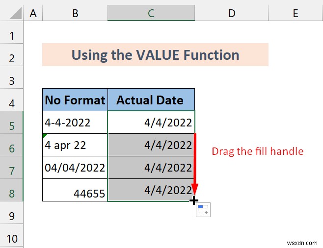 วิธีการแปลงรูปแบบทั่วไปเป็นวันที่ใน Excel (7 วิธี)