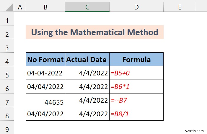 วิธีการแปลงรูปแบบทั่วไปเป็นวันที่ใน Excel (7 วิธี)