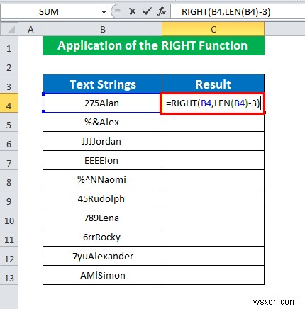 วิธีลบอักขระ 3 ตัวแรกใน Excel (4 วิธี)