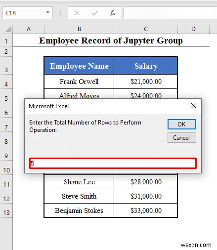 ช่วง VBA ที่มีหมายเลขแถวตัวแปรใน Excel (4 ตัวอย่าง)
