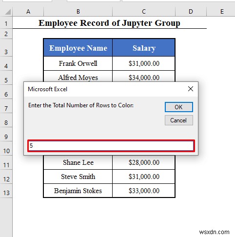 ช่วง VBA ที่มีหมายเลขแถวตัวแปรใน Excel (4 ตัวอย่าง)
