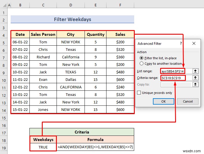 ตัวกรองขั้นสูงที่มีช่วงเกณฑ์ใน Excel (18 แอปพลิเคชัน)