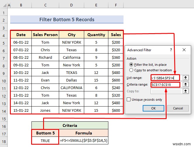 ตัวกรองขั้นสูงที่มีช่วงเกณฑ์ใน Excel (18 แอปพลิเคชัน)