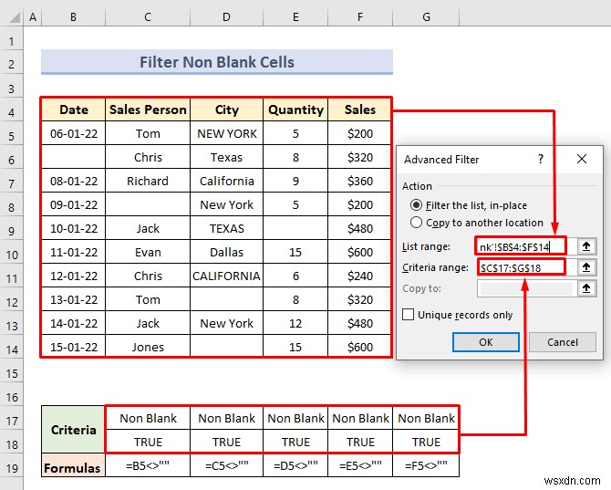 ตัวกรองขั้นสูงที่มีช่วงเกณฑ์ใน Excel (18 แอปพลิเคชัน)