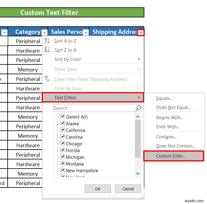 วิธีใช้ตัวกรองข้อความใน Excel (5 ตัวอย่าง)