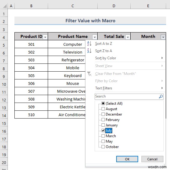 Excel में कस्टम फ़िल्टर कैसे करें (5 तरीके)