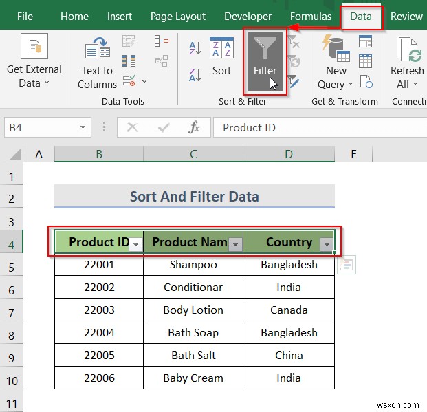 Excel में फ़िल्टर के साथ ड्रॉप डाउन सूची कैसे बनाएं (7 तरीके)
