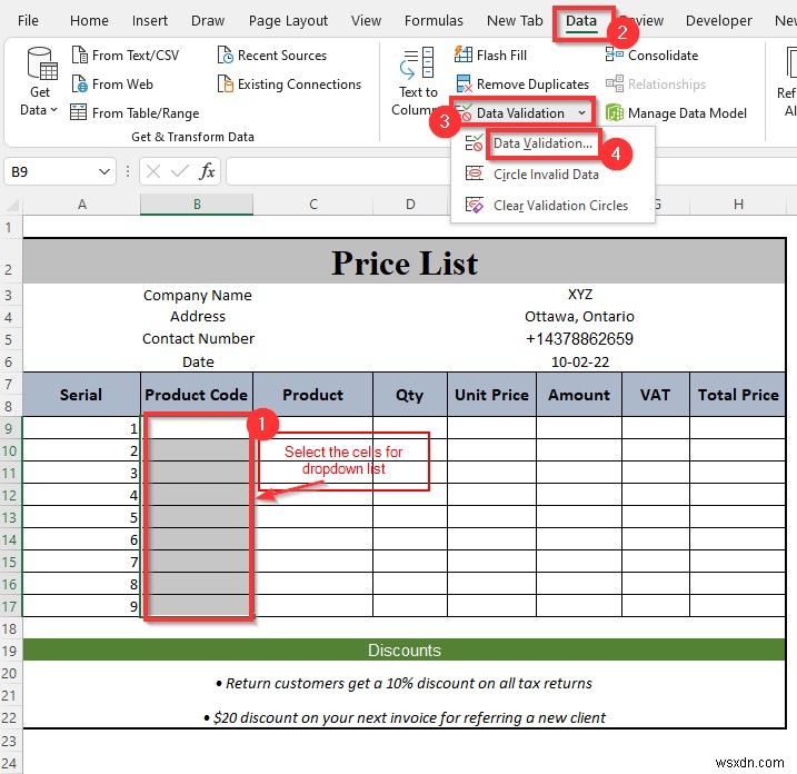 วิธีการสร้างรายการราคาใน Excel (คำแนะนำทีละขั้นตอน)