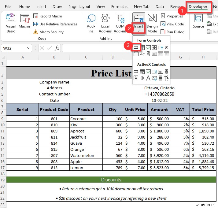 วิธีการสร้างรายการราคาใน Excel (คำแนะนำทีละขั้นตอน)