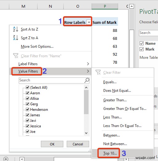 วิธีสร้างรายการไดนามิก 10 อันดับแรกใน Excel (8 วิธี)