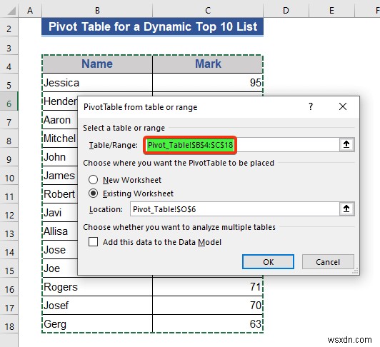 วิธีสร้างรายการไดนามิก 10 อันดับแรกใน Excel (8 วิธี)
