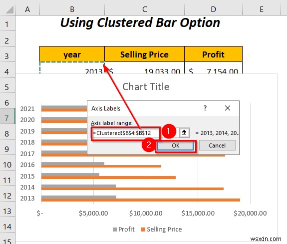 วิธีการรวมกราฟแท่งสองแท่งใน Excel (5 วิธี)